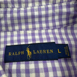 Ralph Lauren Checked Shirt - Large Purple Cotton