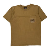 Harley Davidson Graphic T-Shirt - Large Brown Cotton