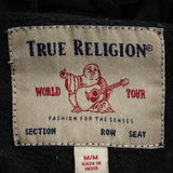 True Religion Studded Hoodie - Medium Black Cotton