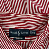 Ralph Lauren Striped Shirt - 2XL Red Cotton