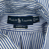 Ralph Lauren Striped Shirt - XL Blue Cotton