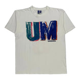 Colorful Brush Stroke Um And Bro Text Umbro Graphic T-Shirt - XL White Cotton