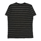 Lacoste Striped T-Shirt - Medium Black Cotton