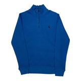 Polo By Ralph Lauren 1/4 Zip - Small Blue Cotton