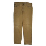 Carhartt Carpenter Trousers - 34W 29L Khaki Cotton