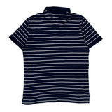 Striped Polo By Ralph Lauren Slim Fit Polo Shirt - Large Blue Cotton