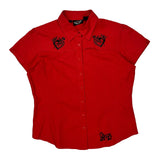Harley Davidson Short Sleeve Shirt - Large Red Cotton