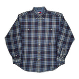 Tommy Hilfiger Checked Shirt - Medium Blue Cotton