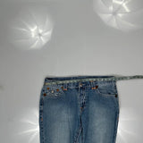 True Religion Contrast Stitch Jeans - 36W UK 16 Blue Denim