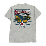 B-17 Flying Fortress Fruit Of The Loom Single Stitch T-Shirt - Medium Grey Cotton