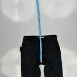 Carhartt Slim Fit Carpenter Pants - 31W 32L Black Cotton