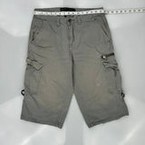 Guess Cargo Shorts - 31W 16L Grey Cotton