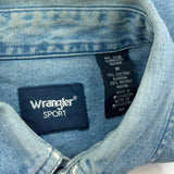Wrangler Denim Shirt - Medium Light Wash Cotton Blend