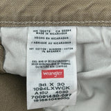 Wrangler Carpenter Trousers - 37W 30L Khaki Cotton