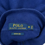 Estate Rib Polo By Ralph Lauren 1/4 Zip - Medium Blue Cotton