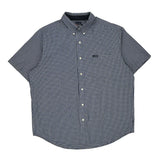 Chaps Ralph Lauren Checked Short Sleeve Shirt - XL Blue Cotton Blend