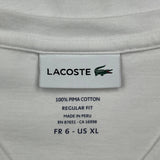 Lacoste T-Shirt - XL White Cotton