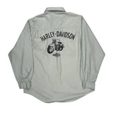 Harley Davidson Graphic Shirt - 2XL Grey Cotton