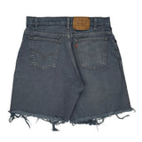 560 Orange Tab Levis Denim Shorts - 32W 8L Grey Denim
