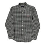 Ralph Lauren Checked Shirt - Large Black & White Cotton