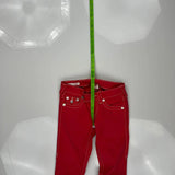 True Religion Skinny Jeans - 24W UK 2 Red Cotton