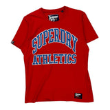 Athletics Superdry College T-Shirt - 2XL Red Cotton