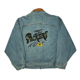Green Bay Packers Pro Elite Graphic Denim Jacket - XL Blue Cotton