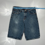 Unbranded Contrast Stitch Denim Shorts - 36W 12L Blue Cotton