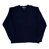 Polo By Ralph Lauren V-Neck Sweater - 2XL Navy Wool Blend