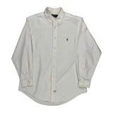 Polo Player Logo Ralph Lauren Shirt - Large White Cotton