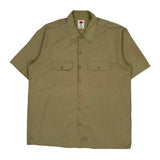 Dickies Short Sleeve Shirt - XL Khaki Polyester Blend
