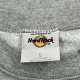 New York Hard Rock Cafe Graphic Sweatshirt - Large Gray Cotton