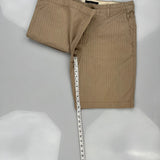 Tommy Hilfiger Pinstripe Chino Shorts - 34W 10L Beige Cotton