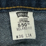 550 Levis Jeans - 36W 34L Blue Cotton