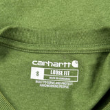 Carhartt Long Sleeve T-Shirt - Small Green Cotton