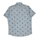 Lee Short Sleeve Shirt - Large Blue Cotton
