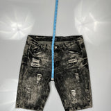 Unbranded Denim Shorts - 36W 11L Acid Wash Cotton