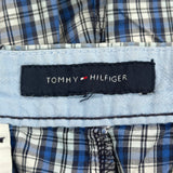 Tommy Hilfiger Checked Shorts - 35W 10L Blue Cotton