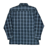 Dickies Checked Flannel Shirt - Medium Blue Cotton Blend