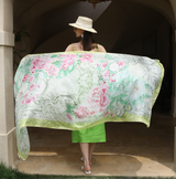 Anyyou 100% Mulberry Silk Lime Green Scarf Women Luxury Long Shawl – Beach Wear, Swimwear Cover Up, Pashmina Foulard Fashion Accessory