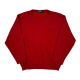 Polo By Ralph Lauren Sweatshirt - Large Red Cotton