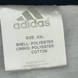 Adidas Striped Track Jacket - 2XL Navy Polyester