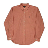 Ralph Lauren Checked Shirt - Large Orange Cotton
