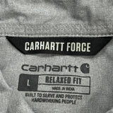 Carhartt Force Carhartt Short Sleeve Shirt - Large Gray Polyester