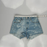 Levis Denim Shorts - 26W UK 6 Light Wash Denim