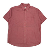 Lacoste Short Sleeve Shirt - Medium Red Cotton
