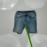True Religion Denim Shorts - 22W UK 2 Light Wash Denim