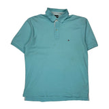 Tommy Hilfiger Polo Shirt - Large Blue Cotton