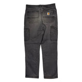 Carhartt Double Knee Carpenter Trousers - 34W 30L Grey Cotton
