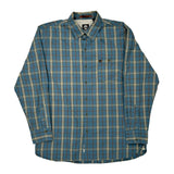 Timberland Checked Shirt - Large Green Cotton